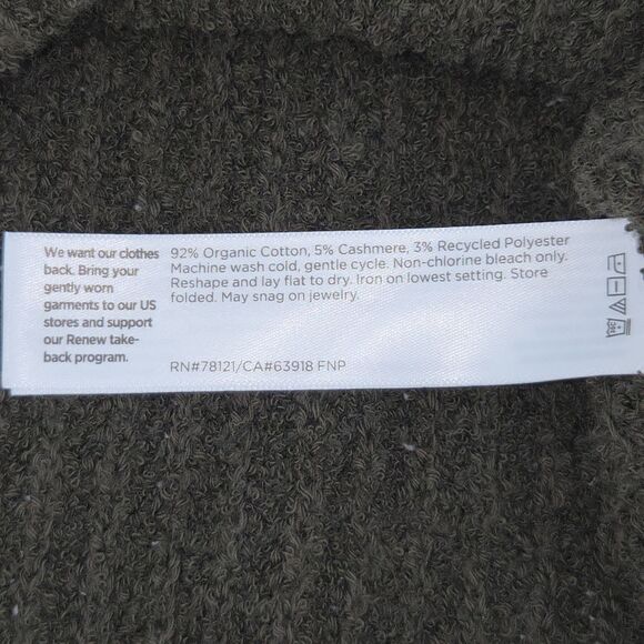 Eileen Fisher Organic Cotton Cashmere Sweater Womens Size XL Green Fall Winter - Picture 7 of 8